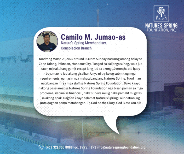 When disaster struck, NSFI stood by its people.