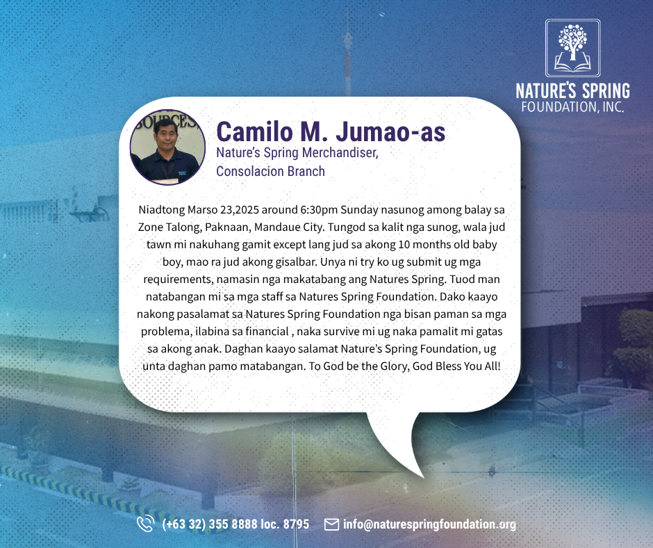 When disaster struck, NSFI stood by its people.