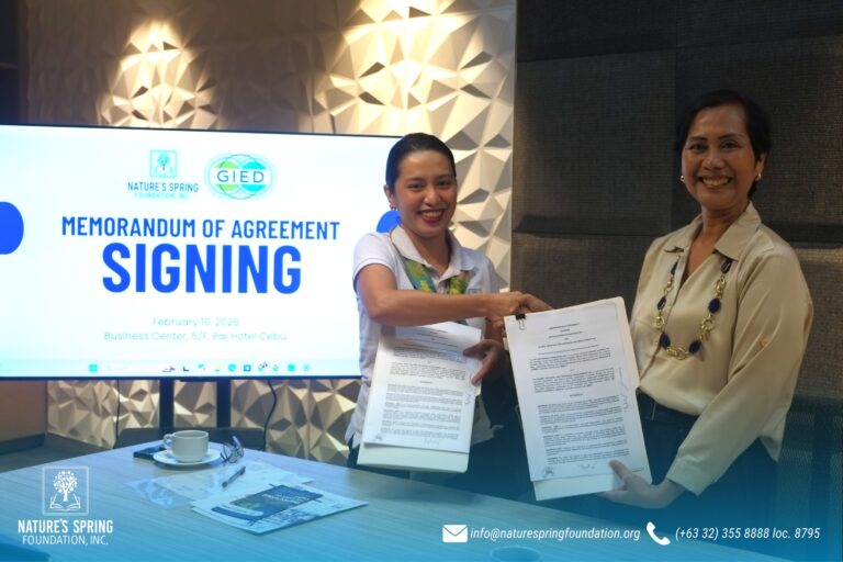Nature’s Spring Foundation Formalizes Partnership with GIED in MOA Signing Ceremony